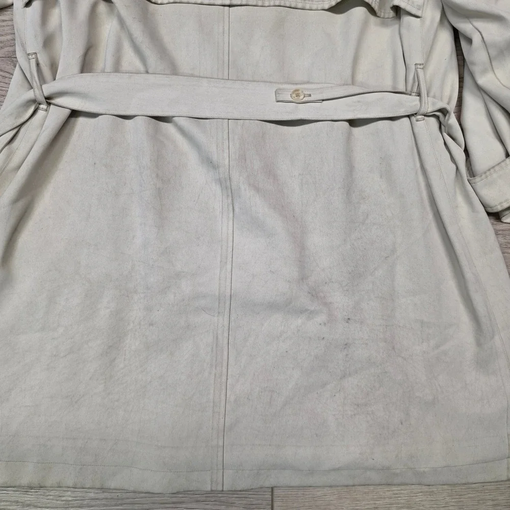 Burberry Trench Coat Womens Cream Fair Vintage Belted Nova Check Lining - Picture 14 of 16